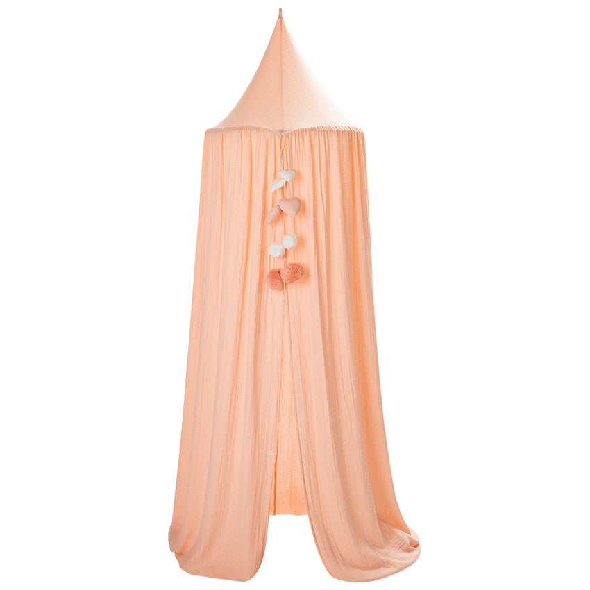 Ciel de lit en gaze de coton - Rose - Prémaman