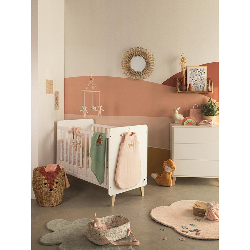 Lit bébé à barreaux en bois Noah 60x120 cm - Prémaman