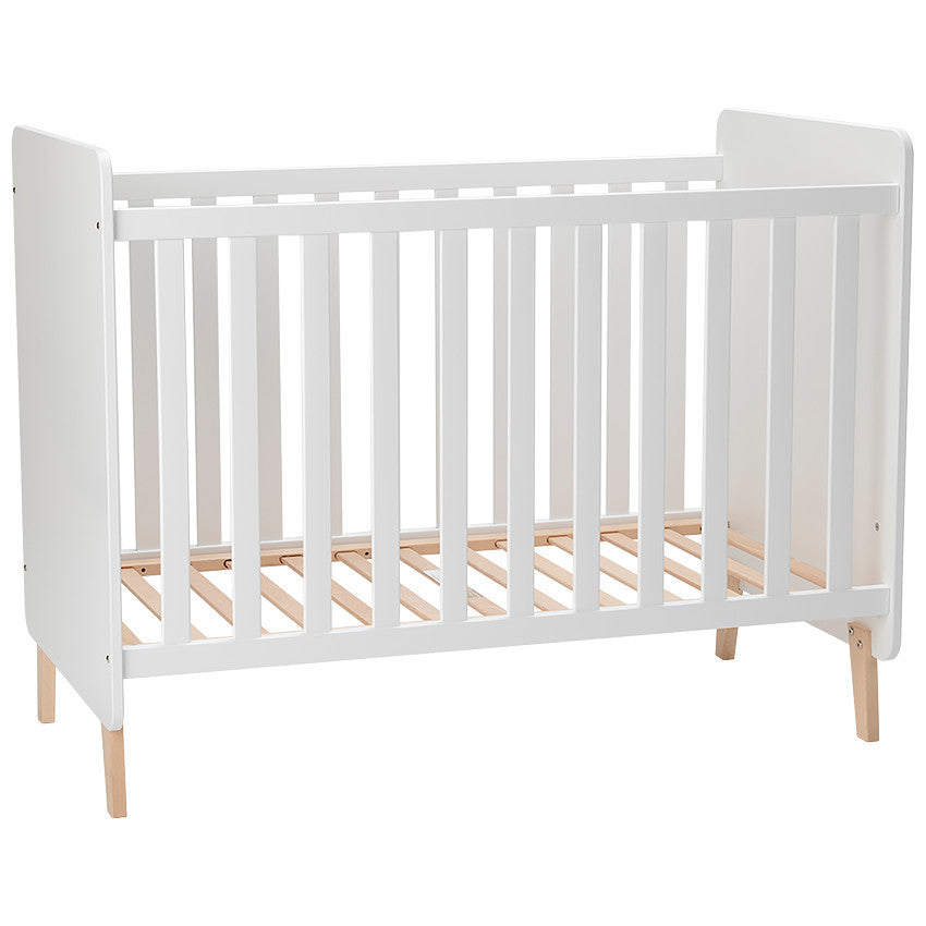 Lit bébé à barreaux en bois Noah 60x120 cm - Prémaman