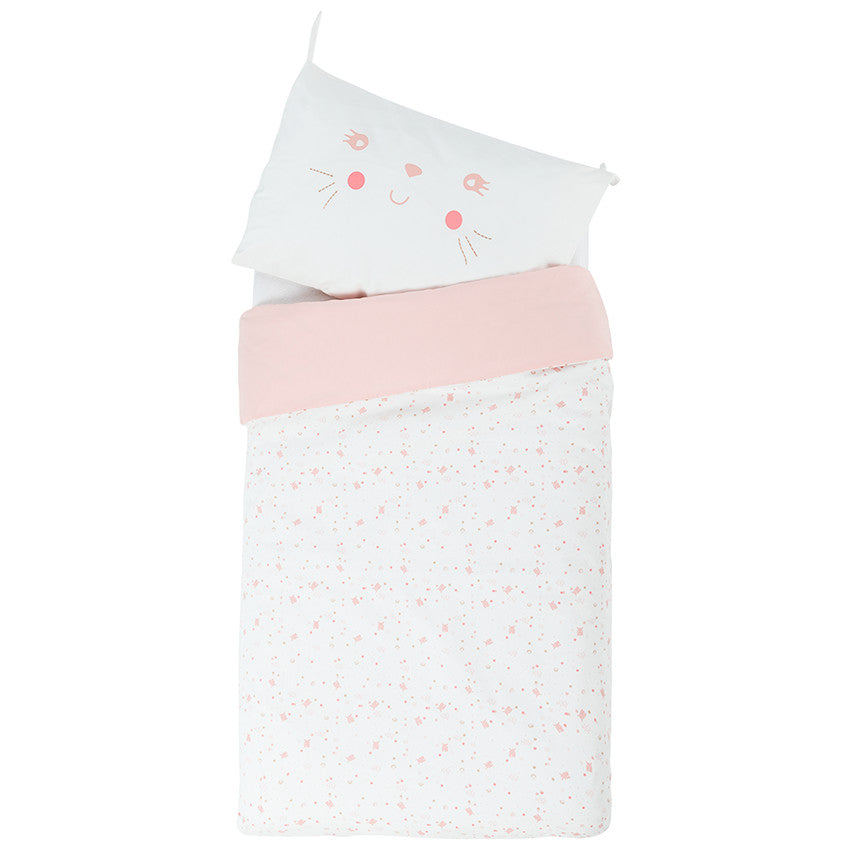 Parure de lit avec housse de couette et taie d'oreiller Little princess - Prémaman