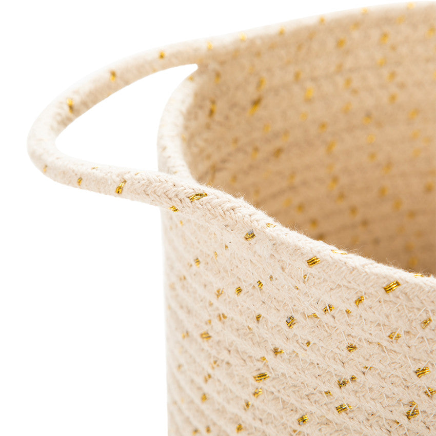 Panier de rangement en coton et lurex - Prémaman