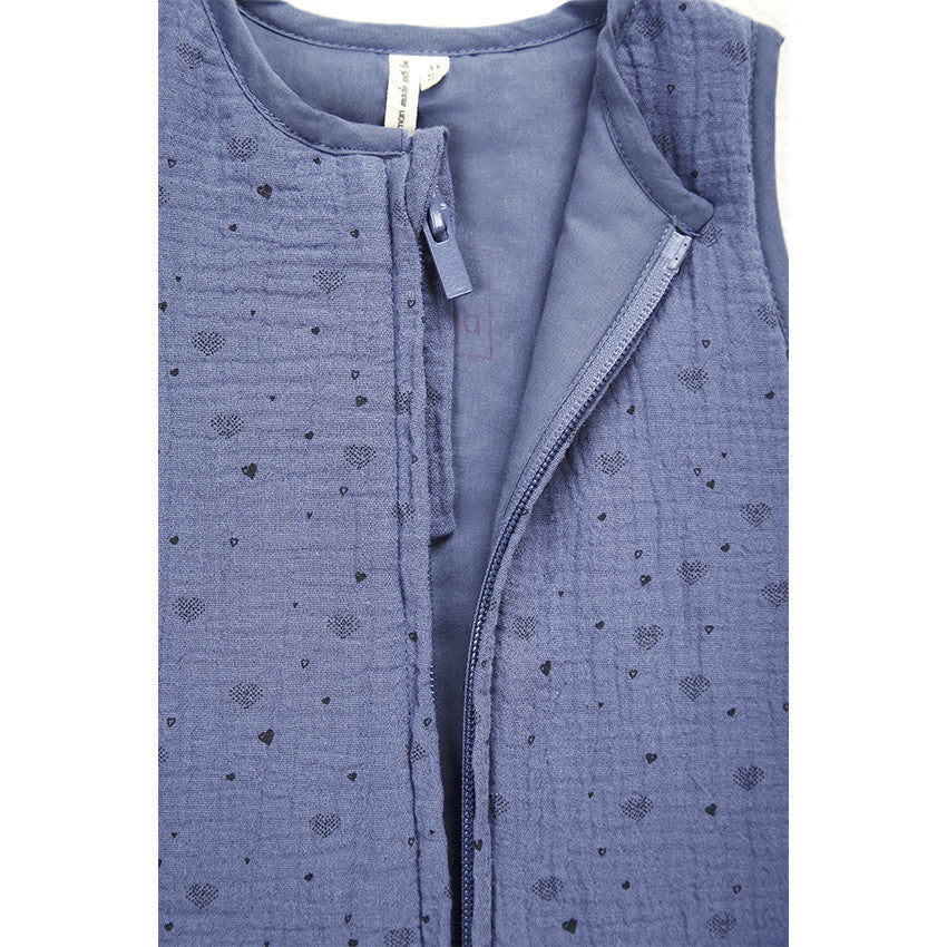 Gigoteuse TOG 2 imprimé cœurs en gaze de coton - Prémaman