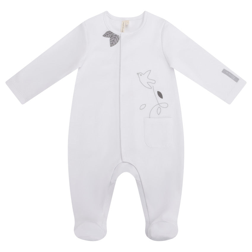 Dors-bien interlock motif oiseau pour bébé fille - Prémaman