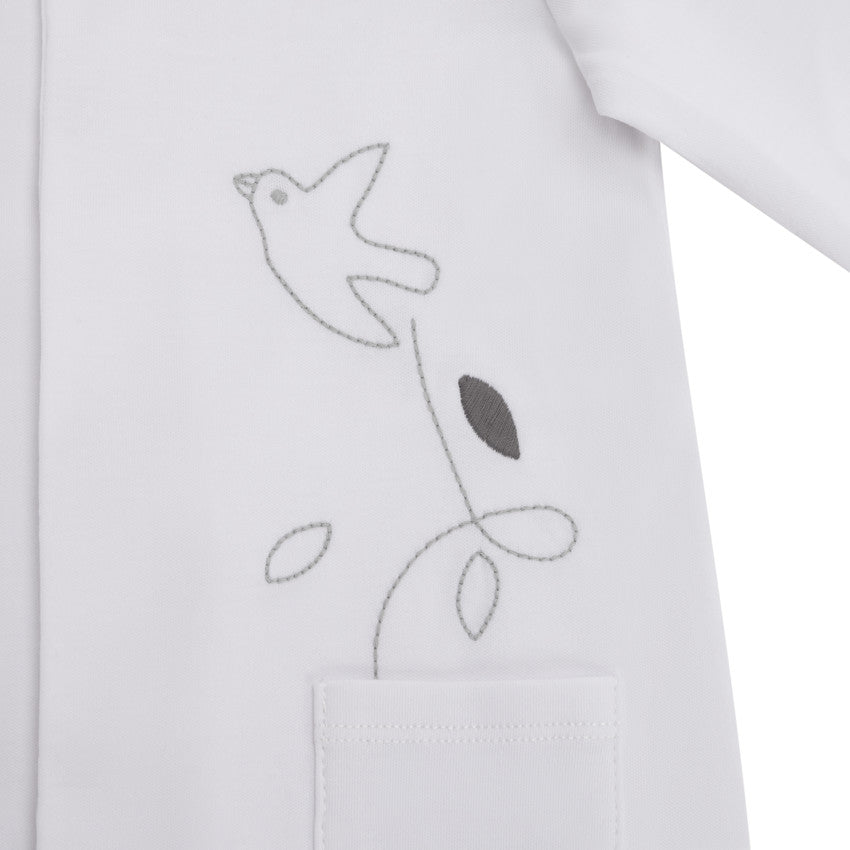 Dors-bien interlock motif oiseau pour bébé fille - Prémaman