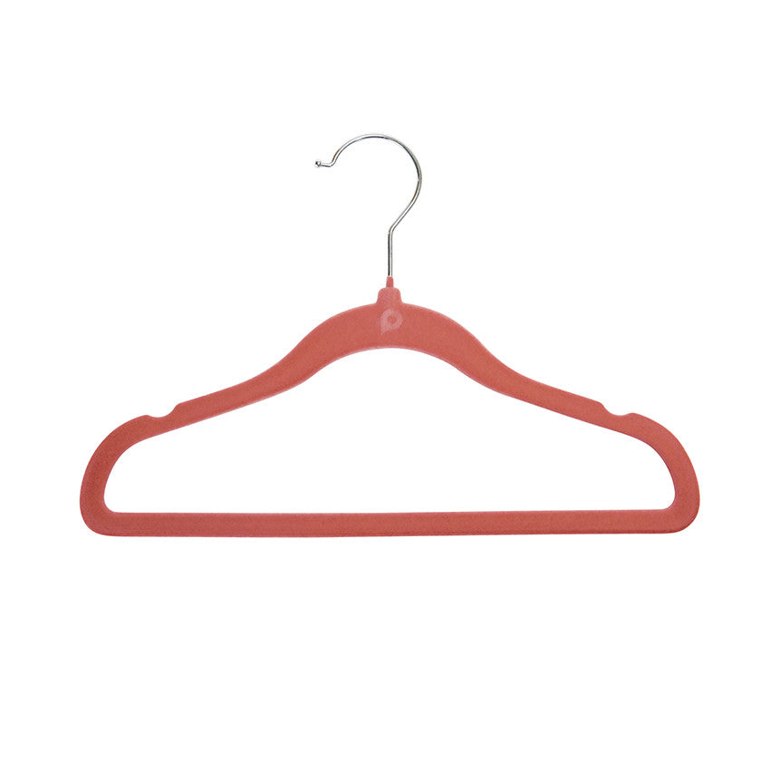 Lot de 6 cintres en velours terracotta - Prémaman