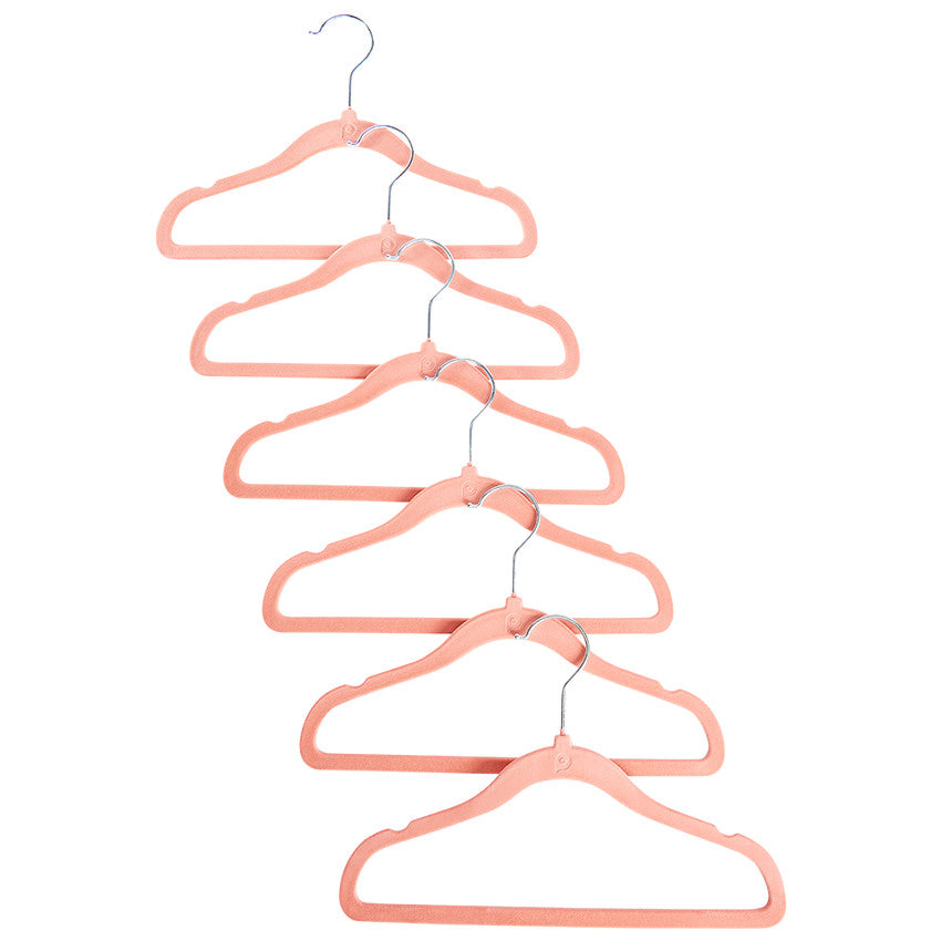 Set of 6 terracotta velvet hangers - Prémaman