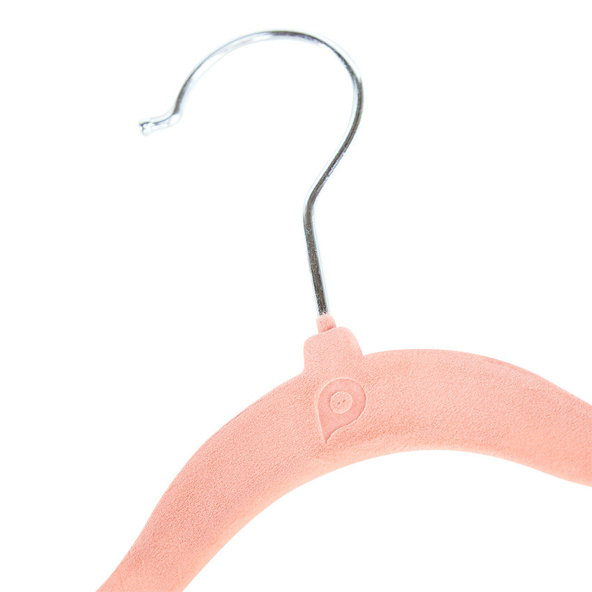 Lot de 6 cintres en velours terracotta - Prémaman