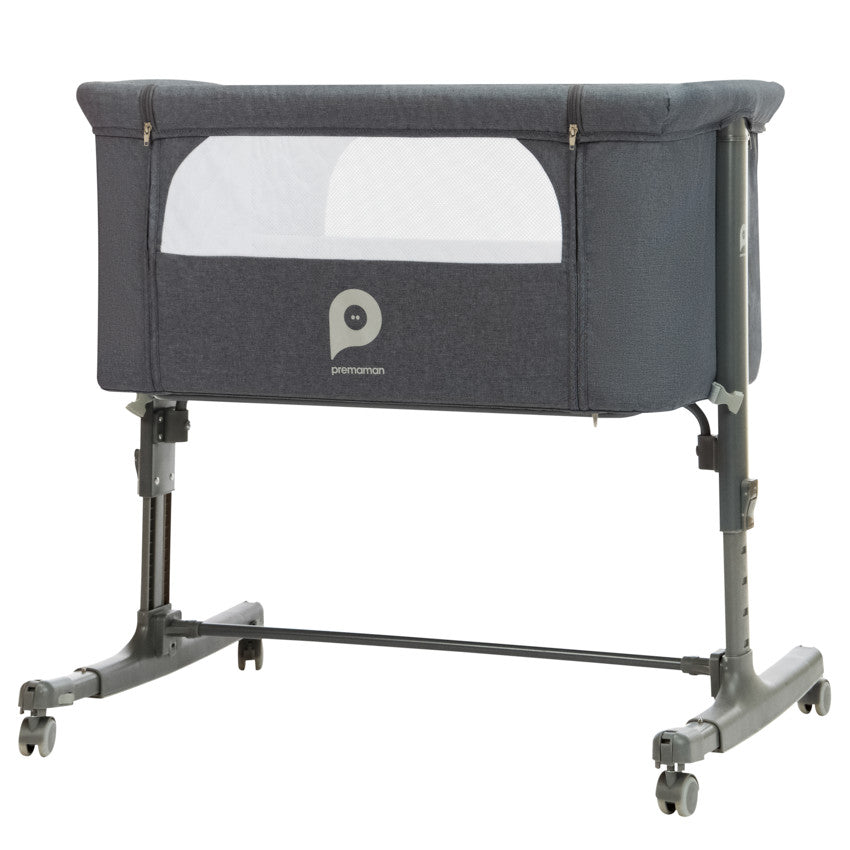 Berceau cododo à roulettes Bisoo gris - Prémaman
