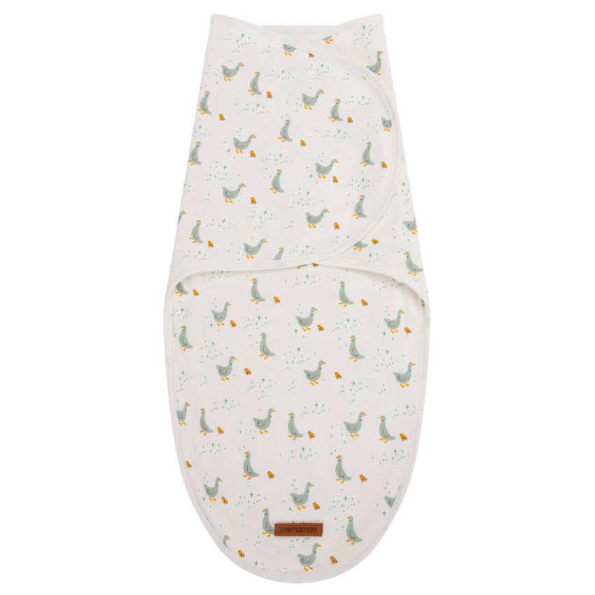 Couverture d'emmaillotage imprimé oies - Prémaman