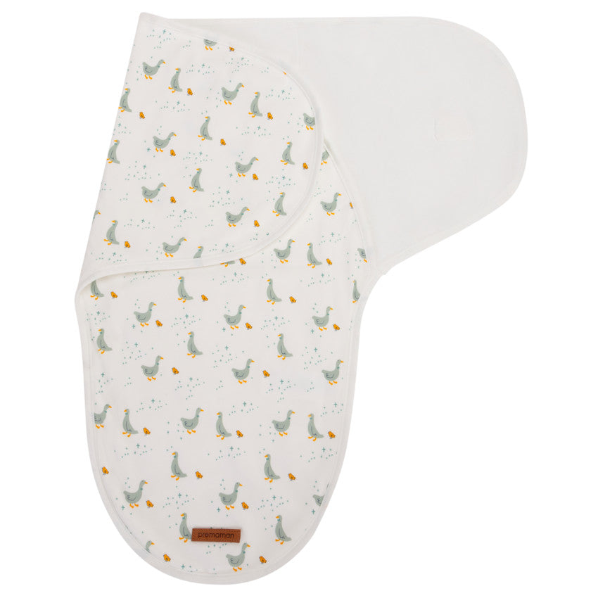 Couverture d'emmaillotage imprimé oies - Prémaman