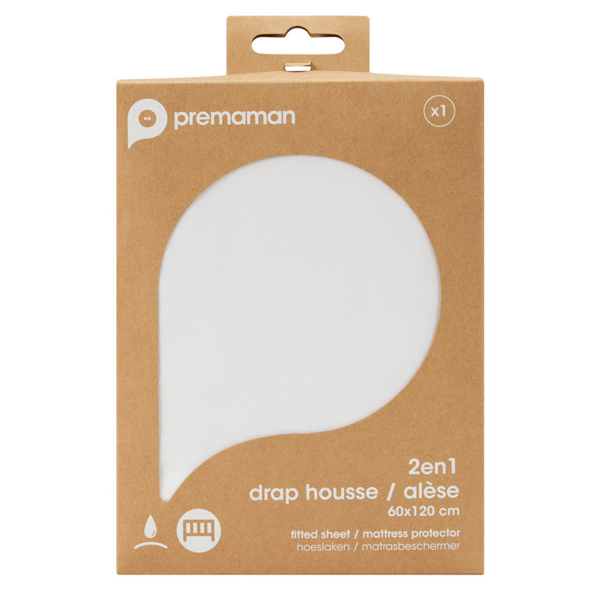 Drap-housse 2 en 1 60 x 120 cm - Prémaman