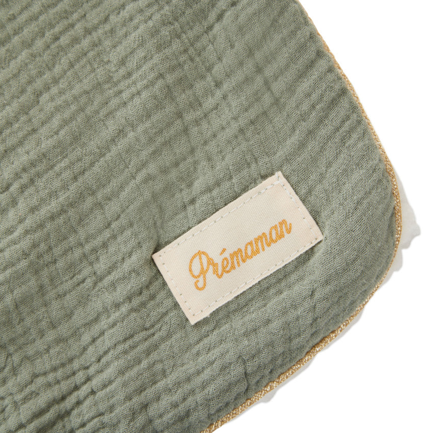 Couverture en tetra doublée sherpa 80 x 80 cm vert - Prémaman