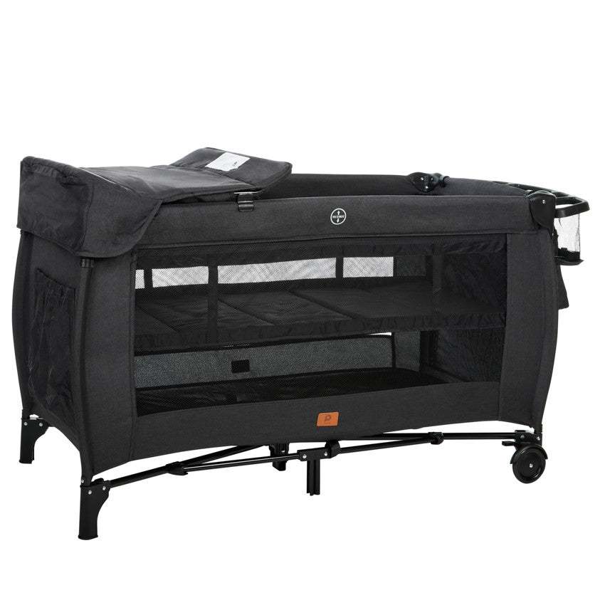 Lit de voyage avec accessoires Top All In noir - Prémaman