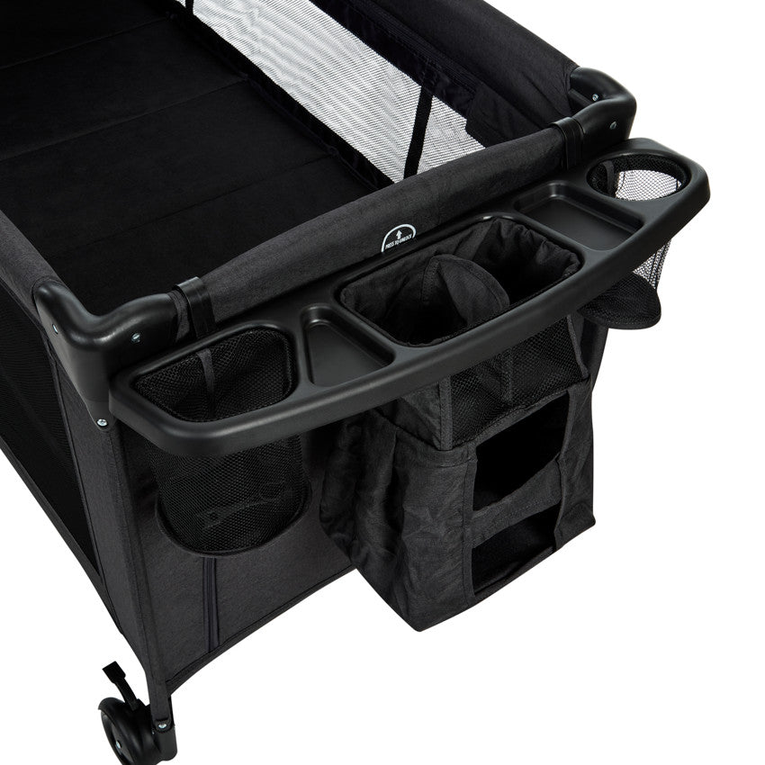 Lit de voyage avec accessoires Top All In noir - Prémaman