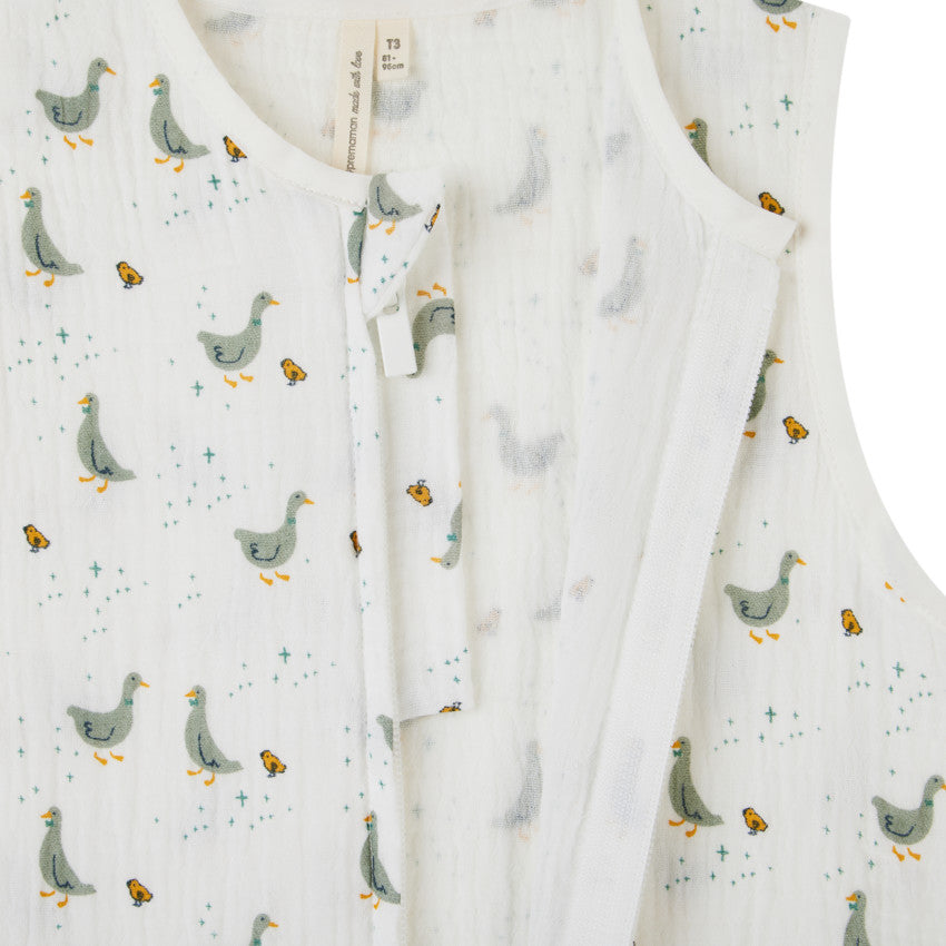 Gigoteuse sans manches TOG 0.5 imprimé oies T3 - Prémaman