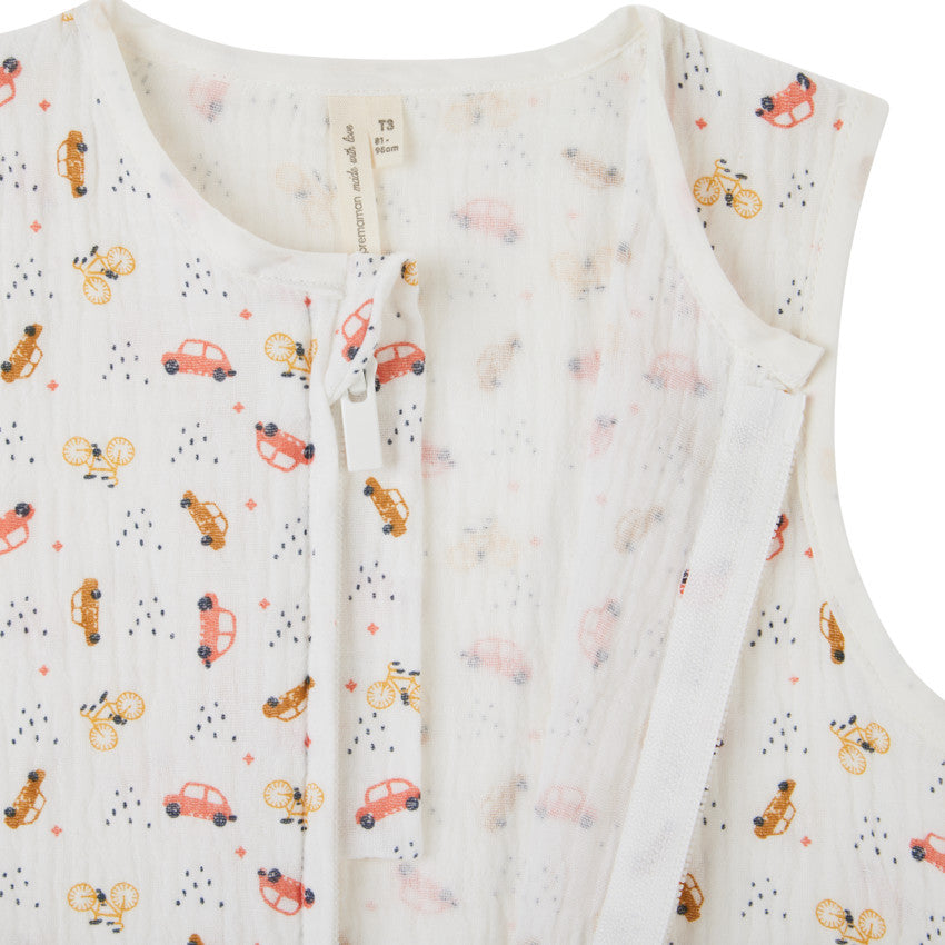 Gigoteuse sans manches TOG 1 imprimé voitures/vélos T3 - Prémaman