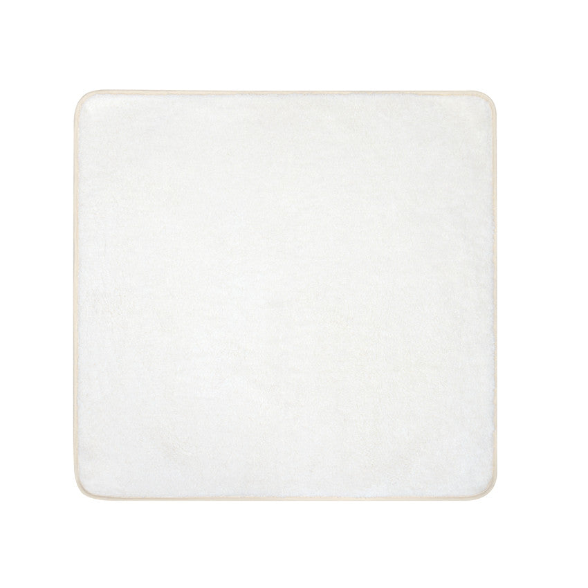 Couverture bi-matière 80 x 80 cm imprimé moutons La Vie à la Ferme beige - Prémaman