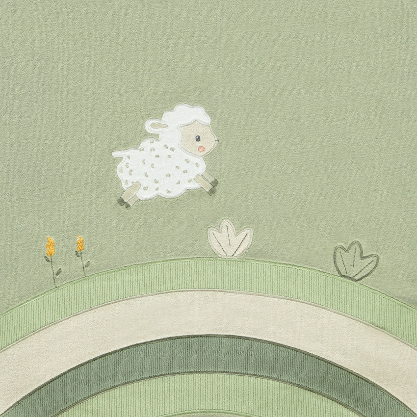 Gigoteuse sans manches TOG 2 en velours La Vie à la Ferme vert - Prémaman