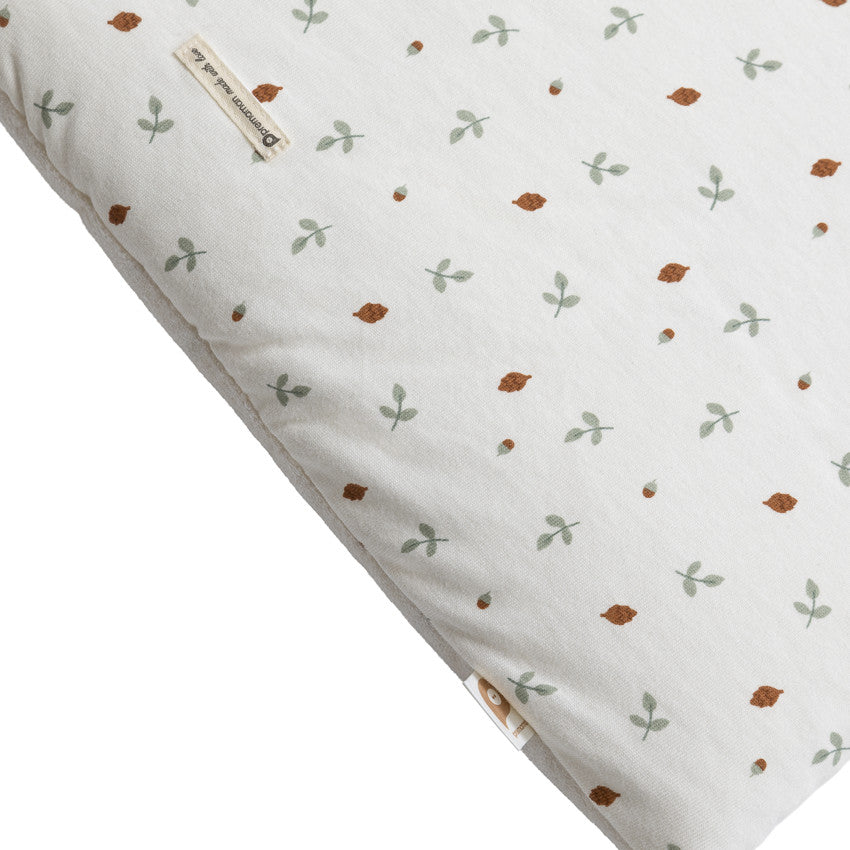 Tour de lit 3 pans double face en velours Roi des Forêts écru - Prémaman