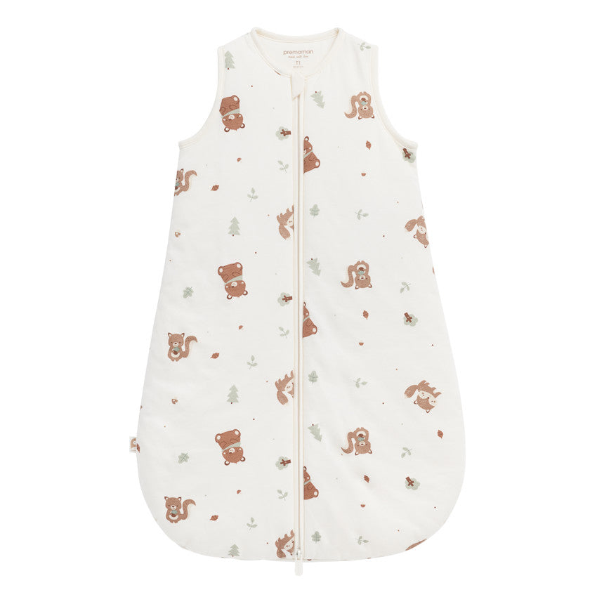 Gigoteuse TOG 3 en jersey imprimé animaux Roi des Forêts écru - Prémaman
