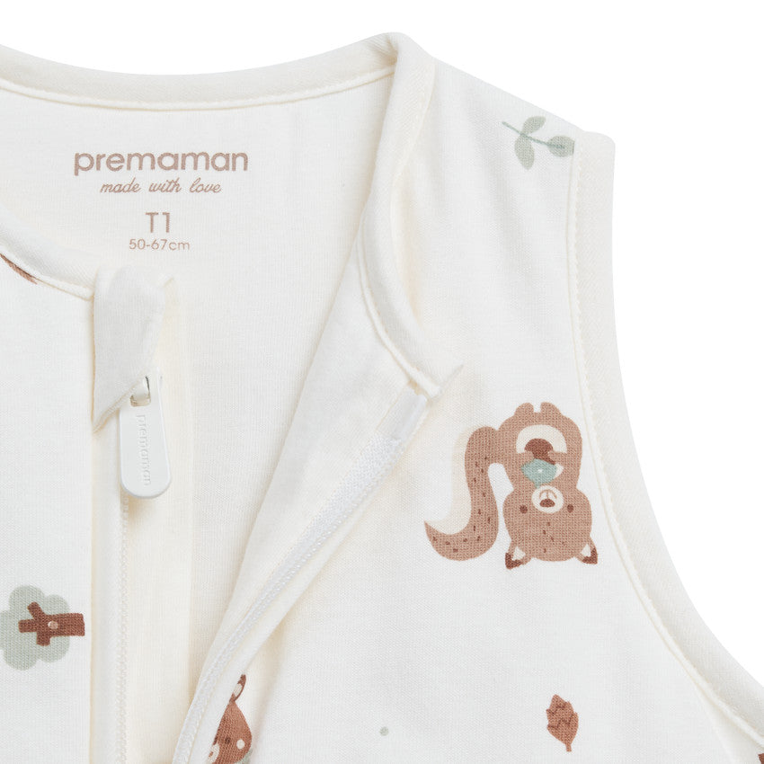 Tog 3 sleeping bag in "King of the Forest" animal print jersey - Prémaman