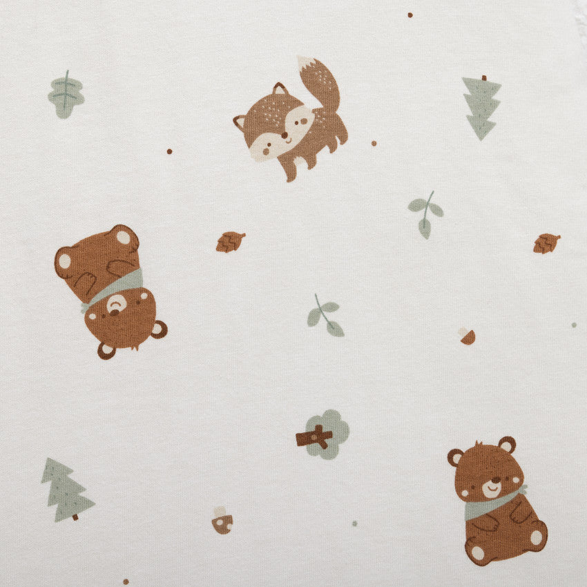 Gigoteuse TOG 3 en jersey imprimé animaux Roi des Forêts écru - Prémaman