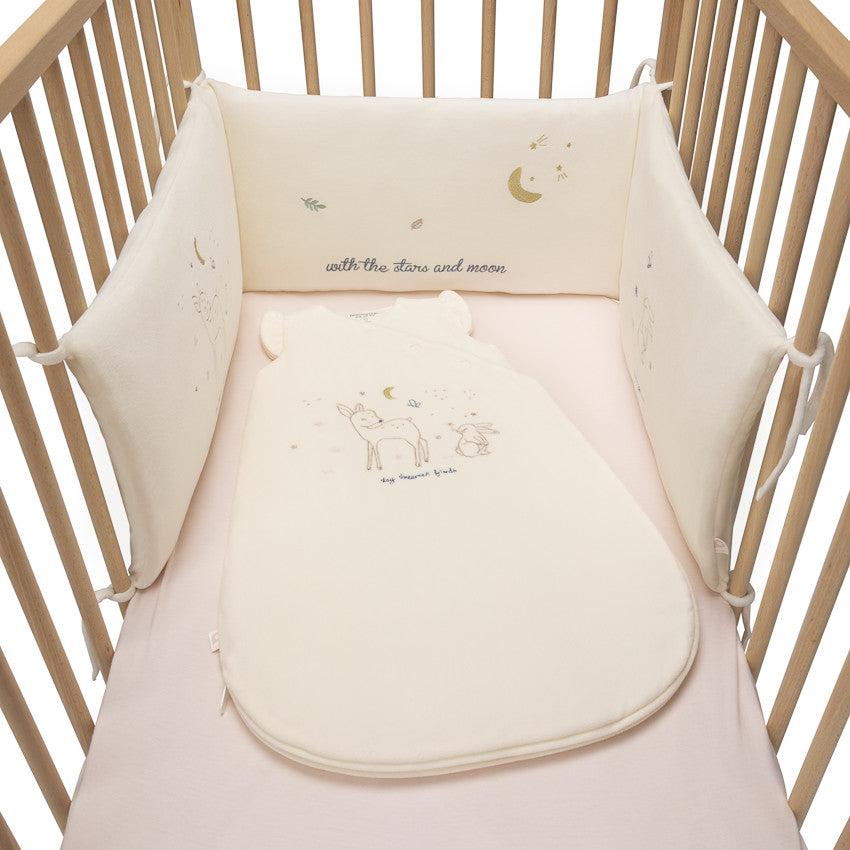 Little Deer ecru velvet 3-sided cot bumper - Prémaman