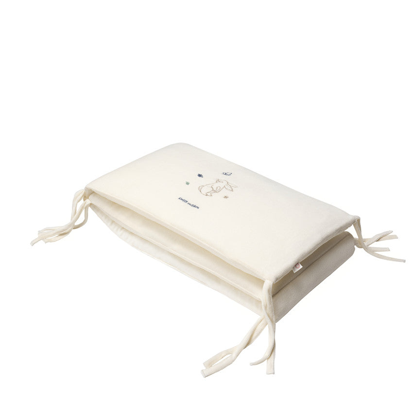 Tour de lit 3 pans en velours Little Deer écru - Prémaman