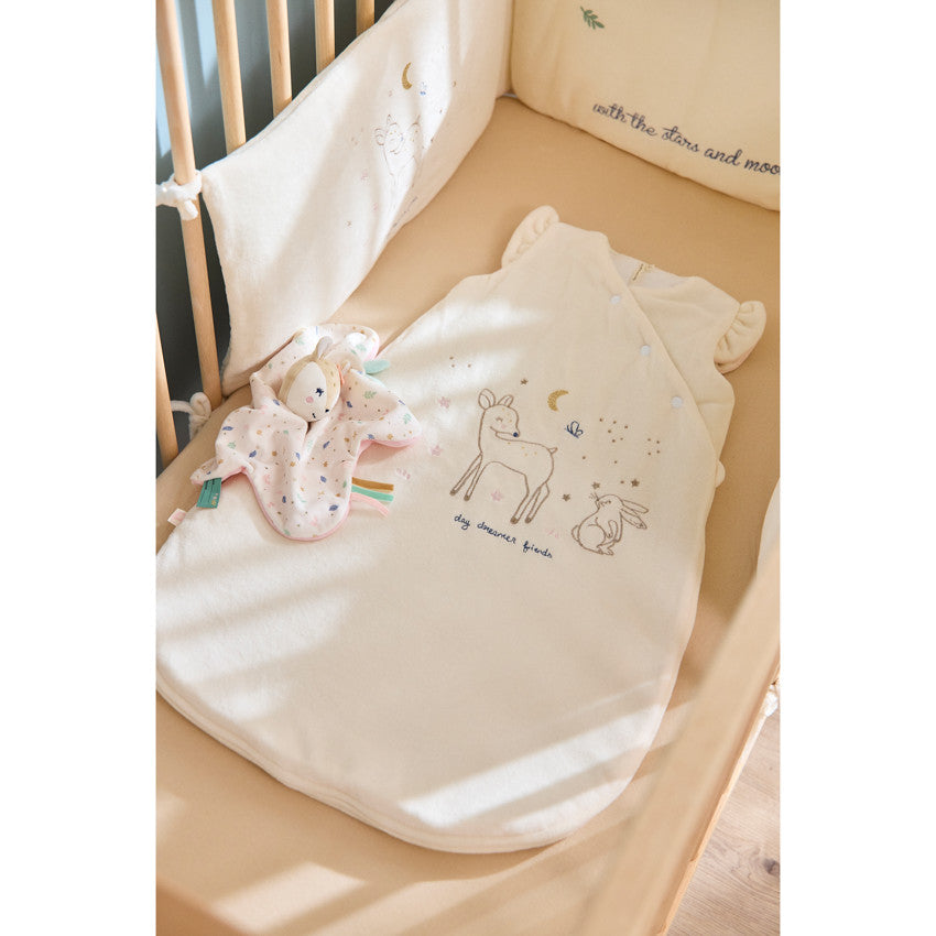 Gigoteuse sans manches TOG 3 en velours 18-36M Little Deer écru - Prémaman