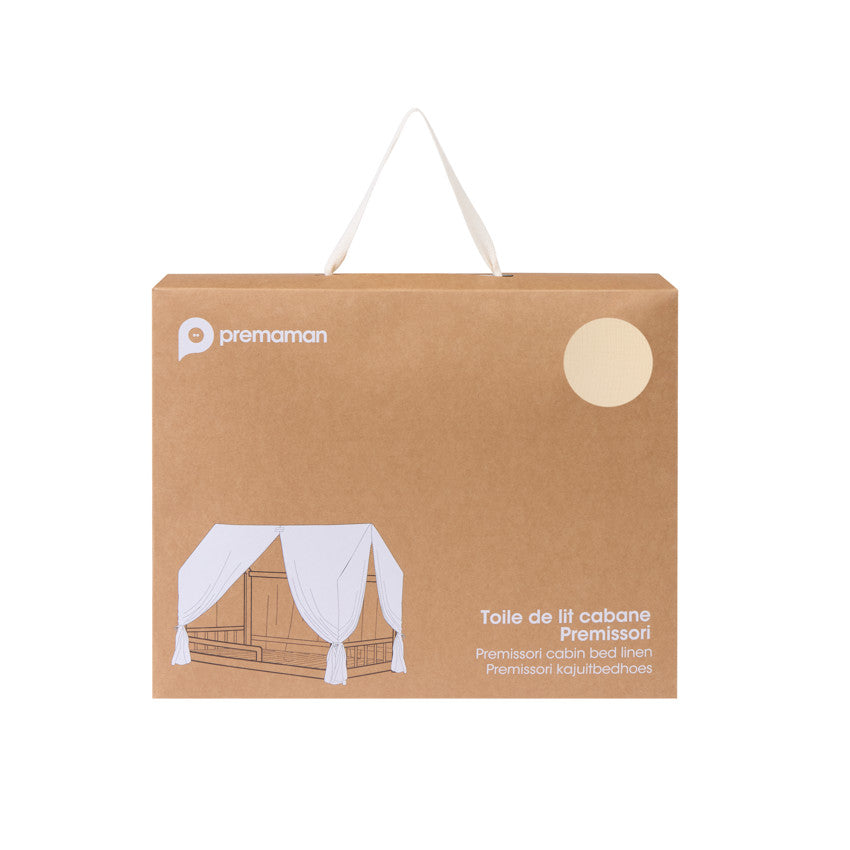 Toile en gaze de coton pour lit Premissori vert - Prémaman