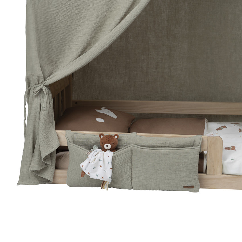Pochette de lit à suspendre en gaze vert - Prémaman