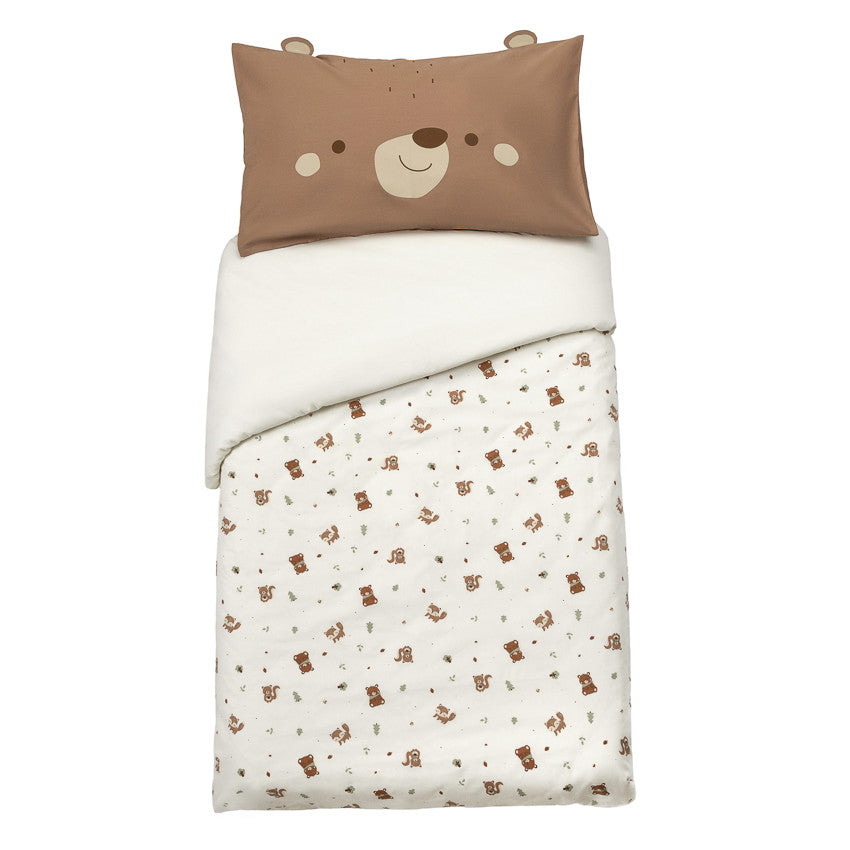 Housse de couette avec taie d'oreiller 60 x 120 cm Roi des Forêts - Prémaman