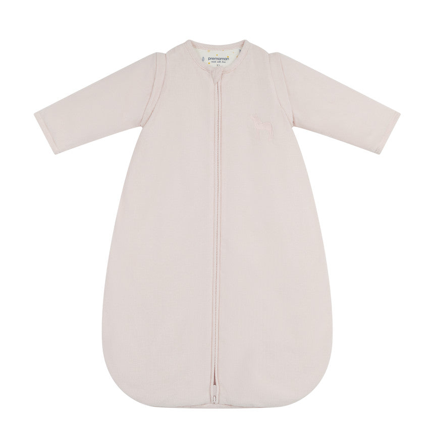 Gigoteuse à manches amovibles en velours côtelé TOG 3.5 biche rose - Prémaman