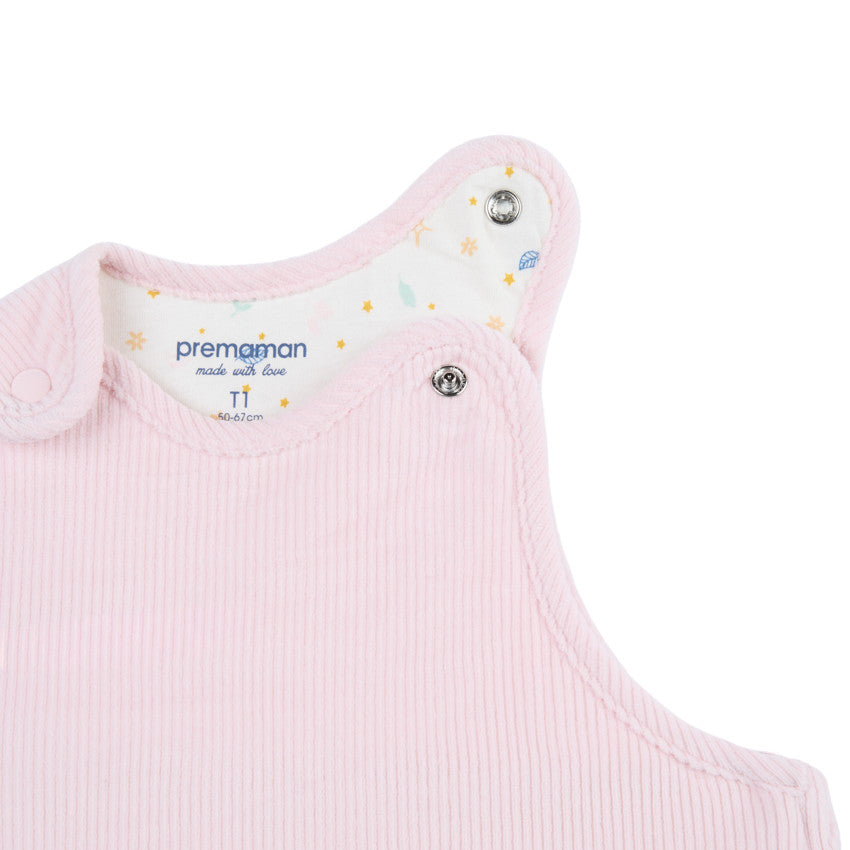 Sleeveless corduroy sleeping bag TOG 3.5 pink - Prémaman