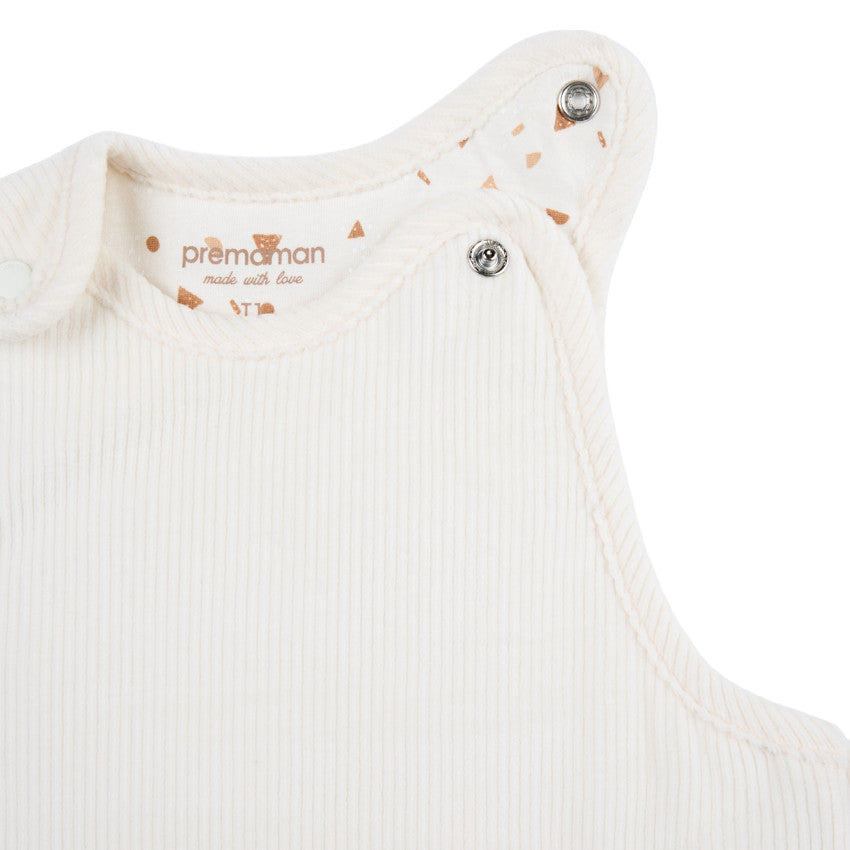 Sleeveless corduroy sleeping bag TOG 3.5 white - Prémaman