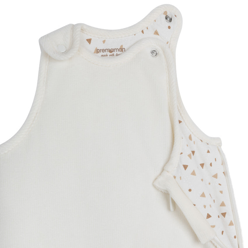 Gigoteuse sans manches en velours côtelé TOG 3.5 blanc - Prémaman