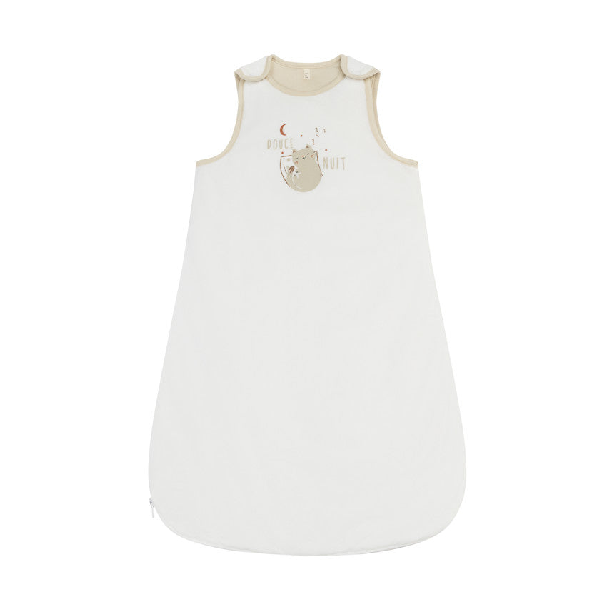 Gigoteuse sans manches en velours TOG 3 Mon Petit Chat blanc - Prémaman