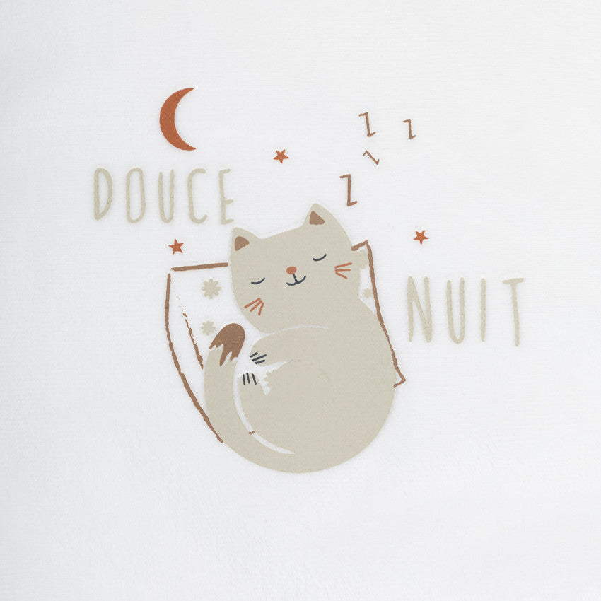 Gigoteuse sans manches en velours TOG 3 Mon Petit Chat blanc - Prémaman