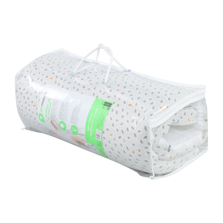 Matelas de voyage enroulé 60 x 120 cm imprimé - Prémaman