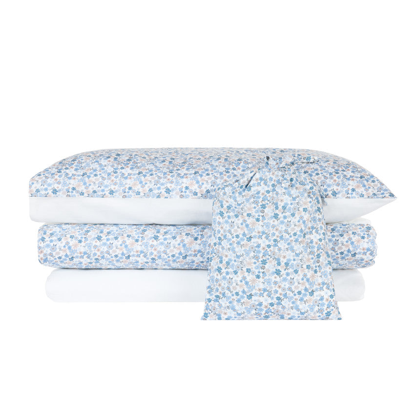 Duvet Cover Set 100 x 140 cm + Pillowcase 60 x 40 cm - Tiny Flowers - Maternity