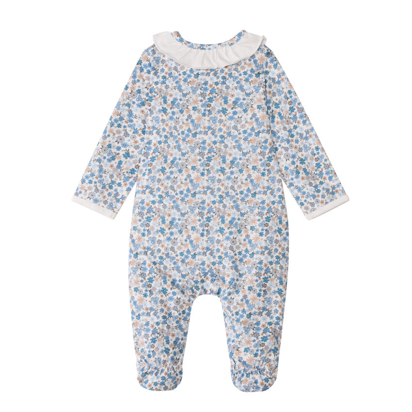 Tiny Flowers Jersey Sleepsuit - Preemie