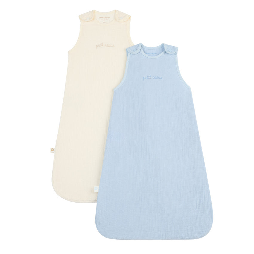 Set of 2 Sleeveless Sleep Bags TOG 0.5 Little Heart - Prémaman