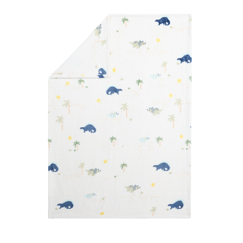 Couverture en sherpa motif dinosaure - 80x110 cm - Prémaman