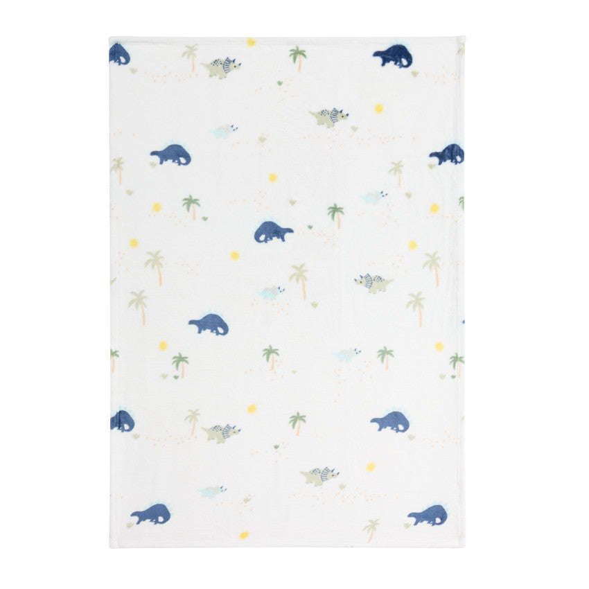 Couverture en sherpa motif dinosaure - 80x110 cm - Prémaman