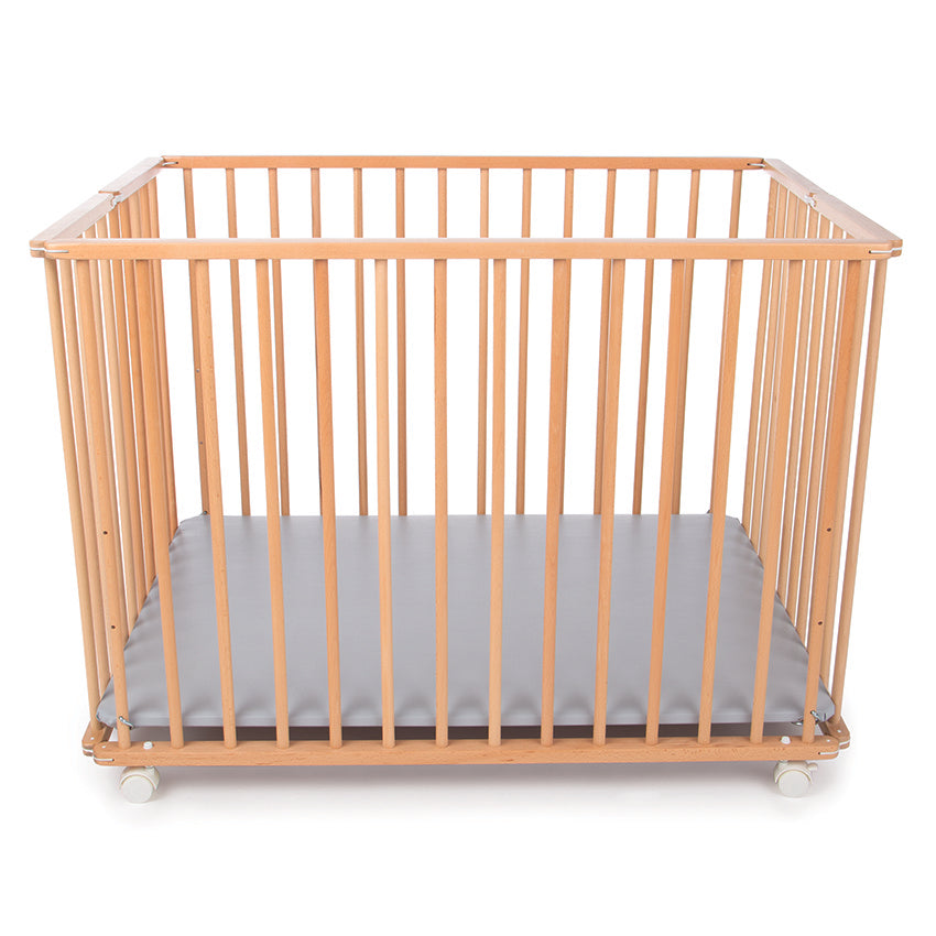 Parc pliant en bois Pocket vernis - Prémaman