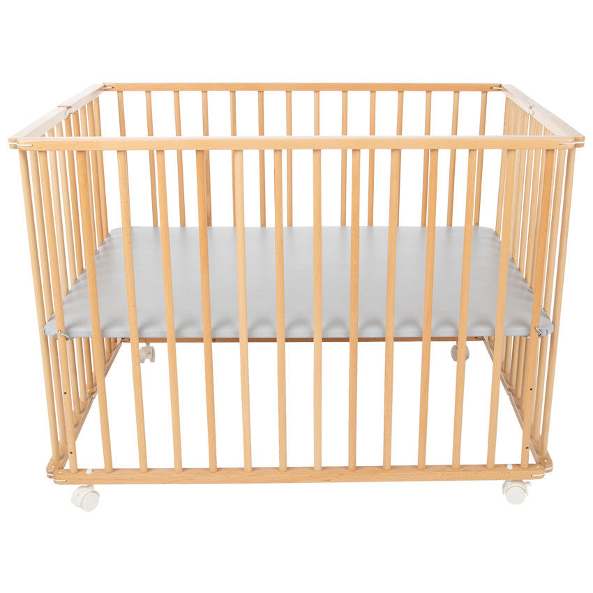 Parc pliant en bois Pocket vernis - Prémaman