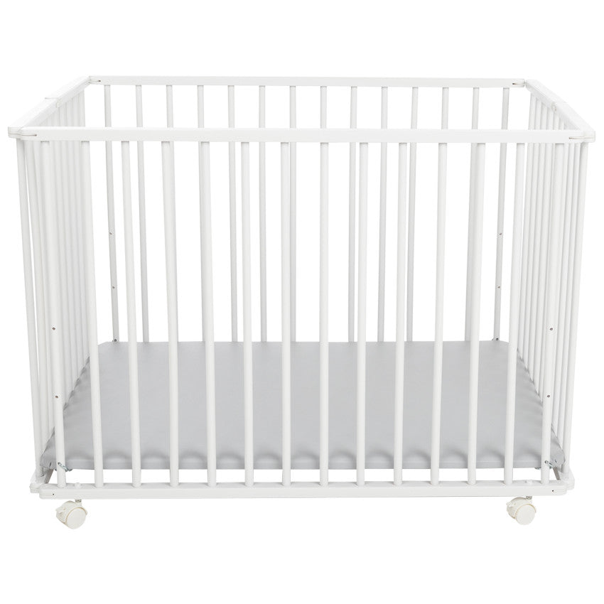 Parc pliable en bois Pocket blanc - Prémaman