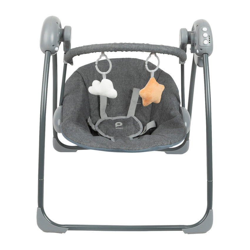 Grey marl electric baby swing - Prémaman