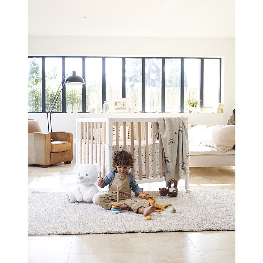 Parc en bois Tommy blanc - Prémaman