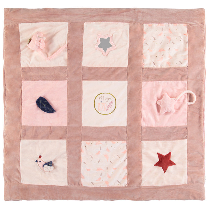 Tapis d'éveil en velours avec éléments en relief - Prémaman